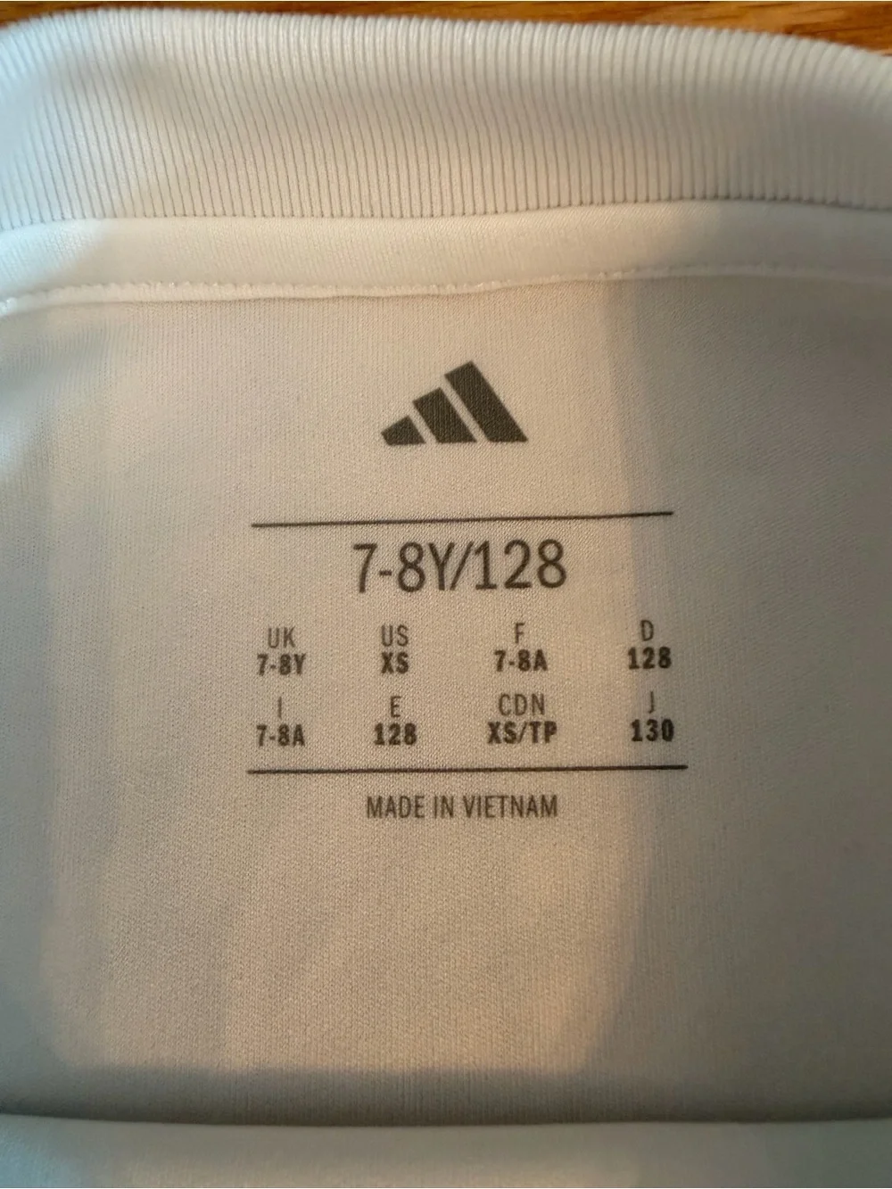 Adidas Messi Kids White Striped Soccer Jersey, Size XS